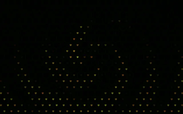 16:10 MacBook | 60fps Falling Golden Hearts Motion Background Screensaver