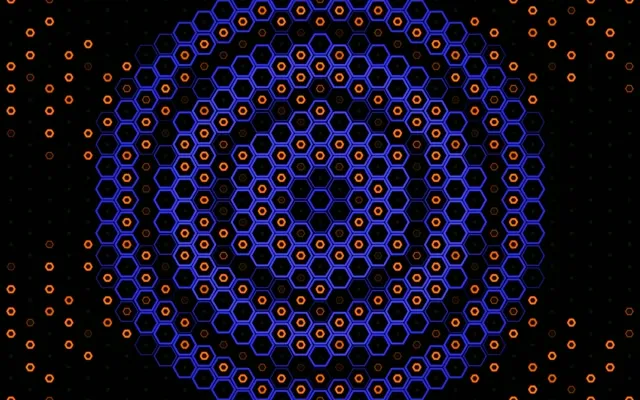 16:10 MacBook | 60fps Neon Hex Network Screensaver VJ Loop