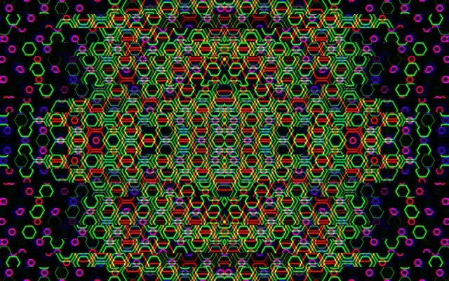 16:10 MacBook 60fps Neon Hexagon Geometric Screensaver Motion Background Live Wallpaper