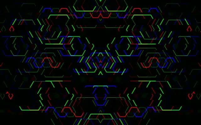 16:10 MacBook 60fps Neon Hexagon Geometric Screensaver Motion Loop