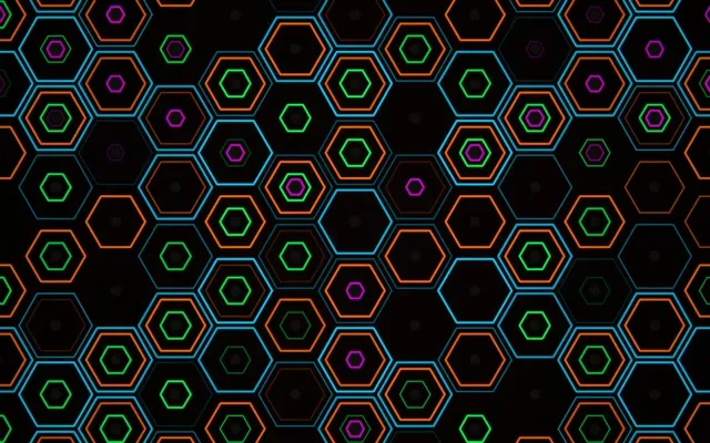 16:10 MacBook | 60fps Neon Hexagon Live Wallpaper Screensaver VJ Loop