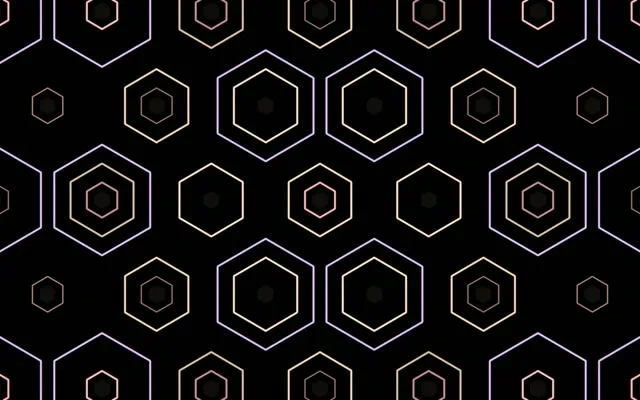 16:10 MacBook | 60fps Neon Hexagon Motion Background Screensaver Wallpaper