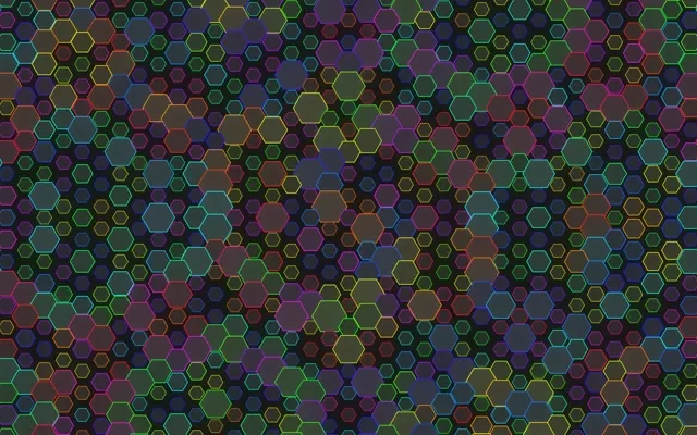 16:10 MacBook | 60fps Screensaver - Breathing Cyan Purple Honeycomb Background for Edits