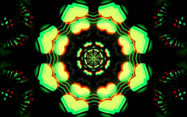 16:10 MacBook 60fps Screensaver Neon Tunnel Motion Background Red Green Tunnel Loop