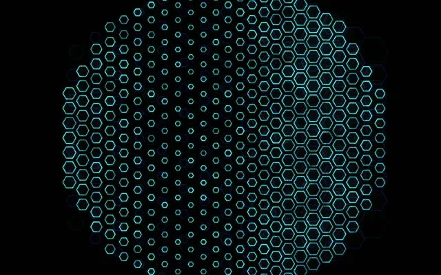 16:10 MacBook 60fps Screensaver Neon Tunnel VJ Animation Glowing Turquoise Hexagons