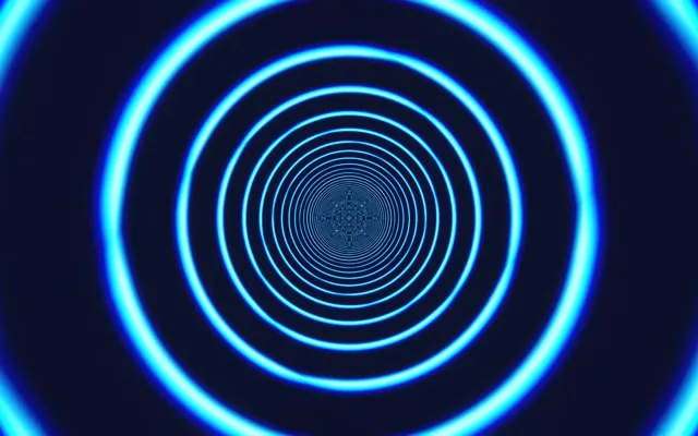 16:10 MacBook | Blue Tunnel Neon 60fps Live Wallpaper Loop