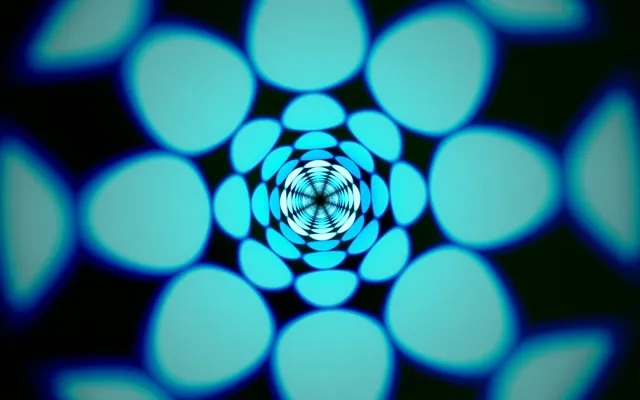 16:10 MacBook | Cyan Abstract Light 60fps Screensaver Motion Loop