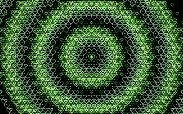 16:10 MacBook | Neon green heart pattern 60fps screensaver live wallpaper