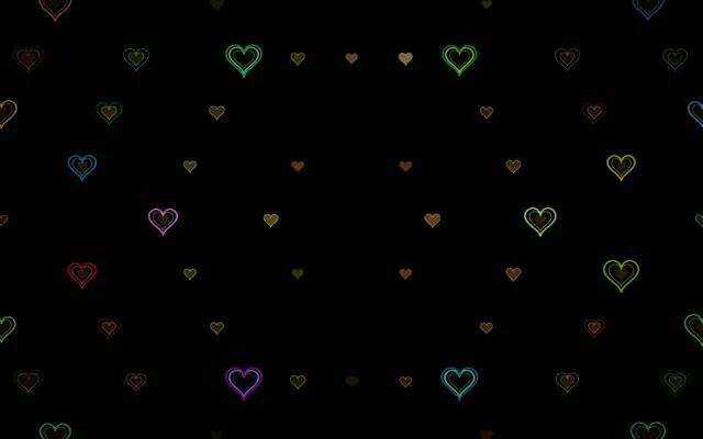 16:10 MacBook | Neon Hearts Drop 60fps Live Wallpaper Loop