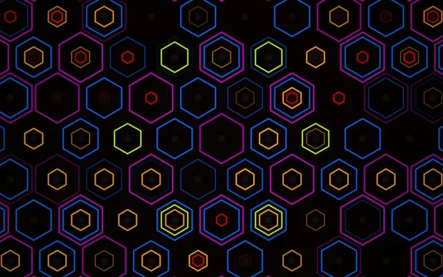16:10 MacBook | Neon Hexagon 60fps Screensaver Live Wallpaper