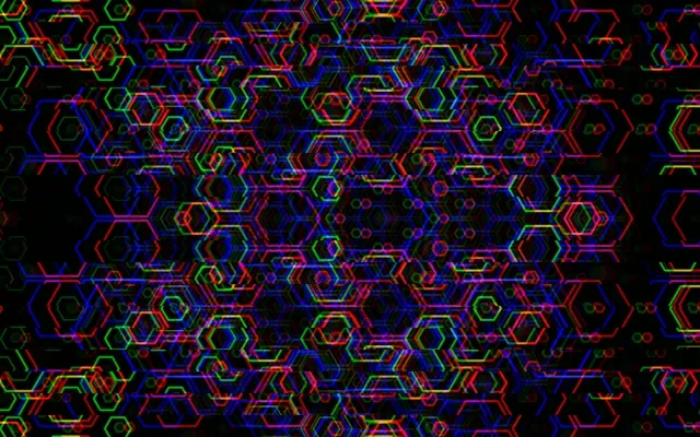 16:10 MacBook | Neon hexagon 60fps screensaver live wallpaper looping