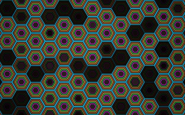 16:10 MacBook Neon Hexagon 60fps Screensaver Live Wallpaper VJ