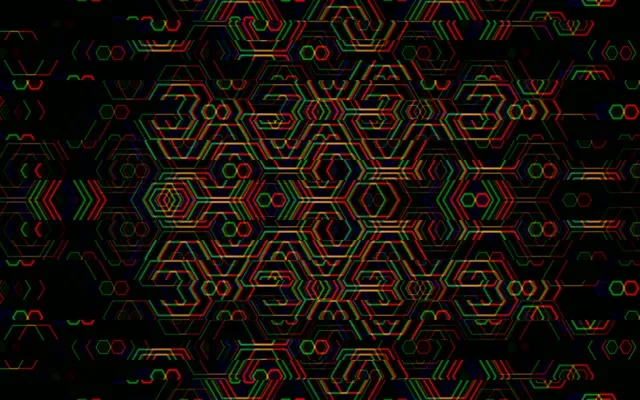 16:10 MacBook | Neon Hexagon Tech Pattern 60fps Screensaver Live Wallpaper