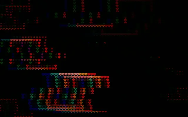 16:10 MacBook | Vibrant retro hearts 60fps screensaver live bg