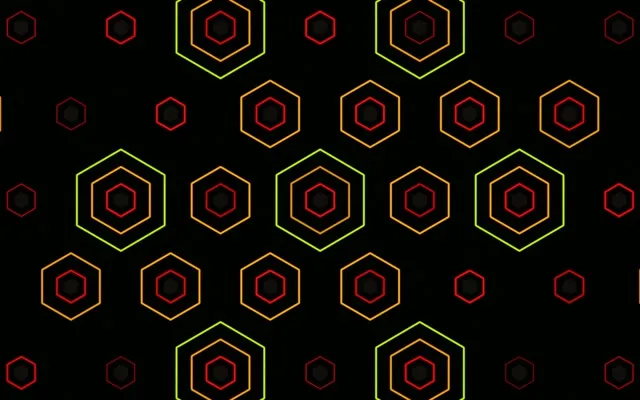 16:10 MacBook | Vivid Hexagon Design 60fps Screensaver VJ Loop