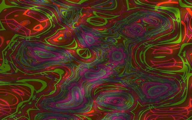 16:10 Desktop 60fps Neon Tunnel Screensaver Concentric Rings VJ Visual