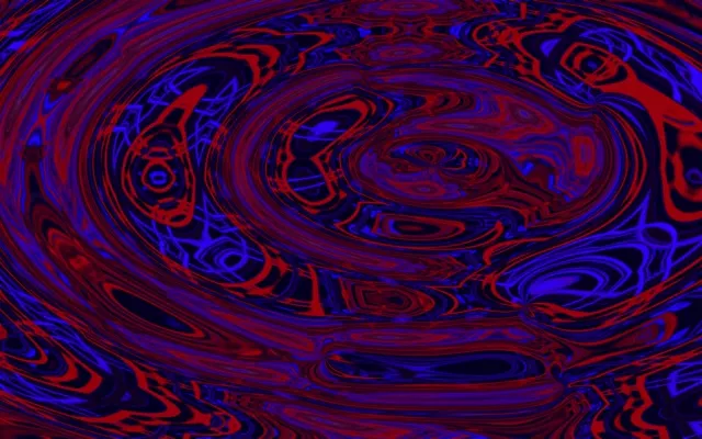 16:10 Desktop 60fps Neon Tunnel Screensaver - Undulating Blue Pink Wave Visuals Loop