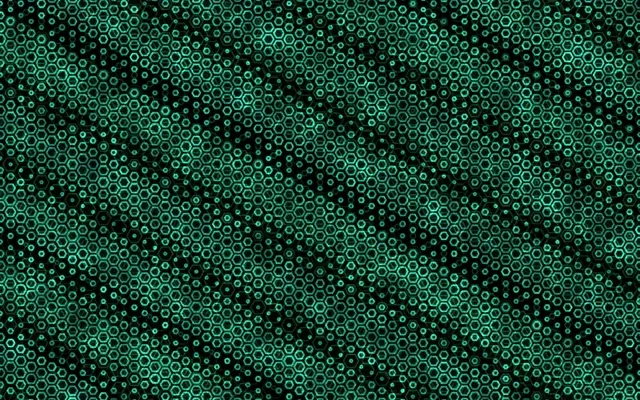 16:10 MacBook 60FPS Cyan Hexagon Kaleidoscope Screensaver | Motion Background