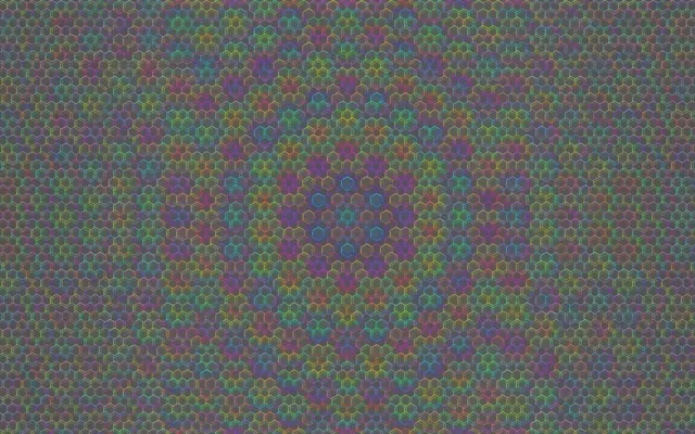 16:10 MacBook | 60fps Flowing Gold Purple Honeycomb Background