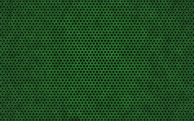 16:10 MacBook 60FPS Green Hexagon Pattern Screensaver Live Wallpaper