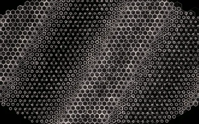 16:10 MacBook 60FPS Hexagon Pattern Screensaver VJ Animation Gray