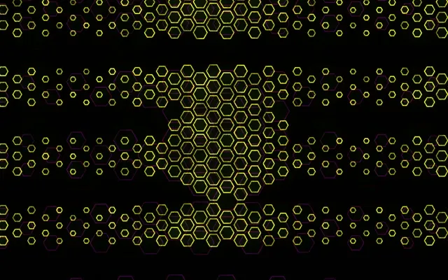 16:10 MacBook 60FPS Hexagon Screensaver | Neon Yellow Live Wallpaper Motion