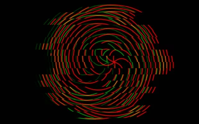 16:10 MacBook 60fps Neon Spiral Screensaver VJ Loop Red Orange Green