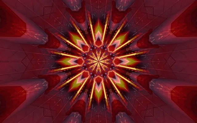 16:10 MacBook | 60fps neon tunnel red orange geometric vj loop screensaver