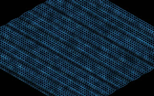 16:10 MacBook 60fps Screensaver Neon Tunnel Motion Background Hexagon Blue Glow
