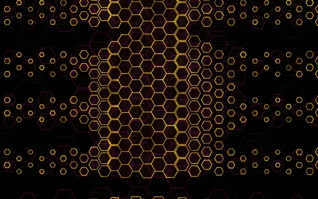 16:10 MacBook 60fps Screensaver Neon Tunnel Motion Background Hexagons