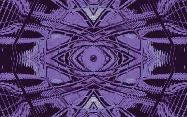 16:10 MacBook 60fps screensaver neon tunnel purple geometric eye vj loop