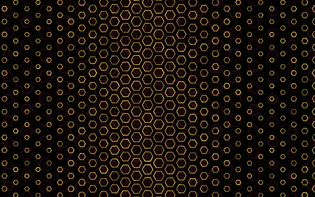 16:10 MacBook 60fps Screensaver Neon Tunnel VJ Animation Gold Geometric Shapes