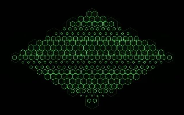 16:10 MacBook 60fps Screensaver Neon Tunnel VJ Animation Green Hexagon Tunnel