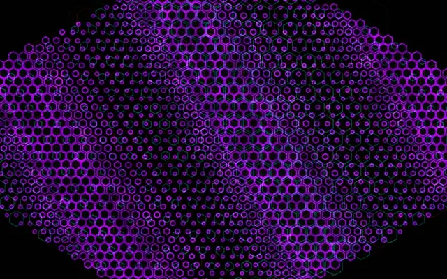 16:10 MacBook 60fps Screensaver Neon Tunnel VJ Animation Purple Hexagons