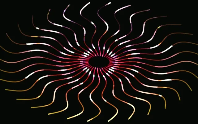 16:10 MacBook 60fps Screensaver Neon Tunnel VJ Animation Red Waves