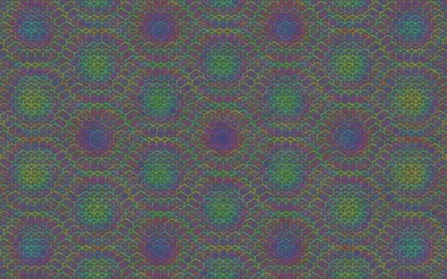 16:10 MacBook 60fps Screensaver | Vibrant Cyan Hexagon VJ Animation