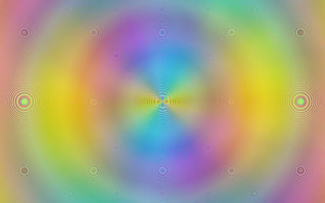 16:10 MacBook 60FPS Vortex Motion Background - Neon Rainbow Radial Pattern VJ