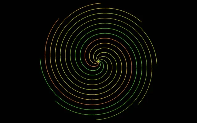 16:10 MacBook Neon Spiral 60FPS Screensaver VJ Animation Bright Neon