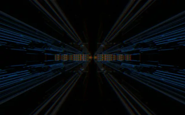 16:10 Macbook Neon Tunnel Screensaver 60fps VJ Loop Golden Grid
