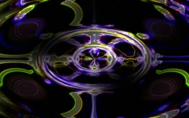 16:10 Widescreen 60fps Screensaver Neon Tunnel Fractal Burst Loopable Video