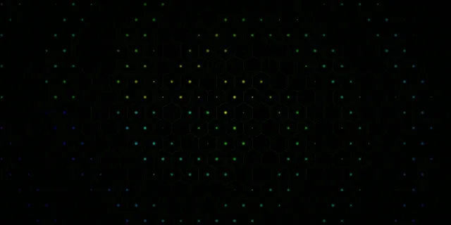 2:1 Univisium | 60fps Abstract Hexagon Network 60fps Screensaver VJ Loop