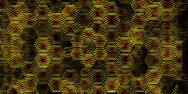 2:1 Univisium | 60fps Geometric Hexagon Vj Loop Screensaver