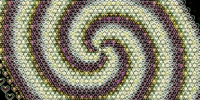 2:1 Univisium 60fps Heart Pattern Elegant Motion Background Screensaver