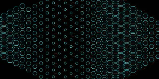 2:1 Univisium 60fps Screensaver Neon Tunnel Background Edits Hex Grid