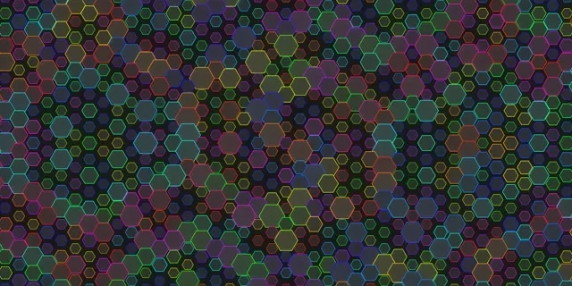 2:1 Univisium | 60fps Screensaver - Shifting Indigo Magenta Geometric VJ Loop