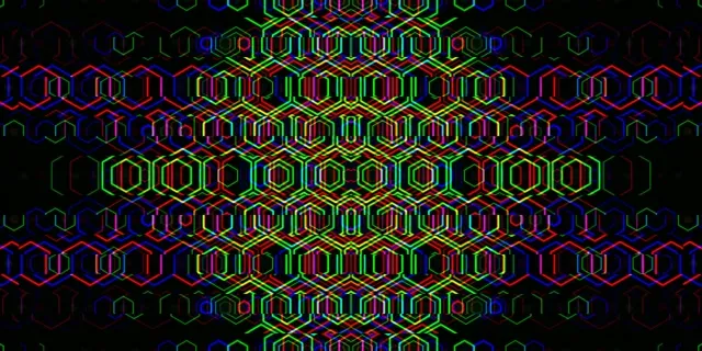 2:1 Univisium | Bright shapes lines 60fps screensaver motion design