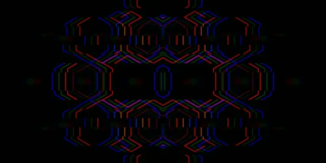 2:1 Univisium | Colorful Hexagon Neon 60fps Motion Background