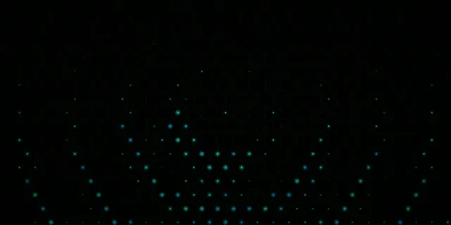 2:1 Univisium | Cyan Digital Particles 60fps Motion Screensaver Loop