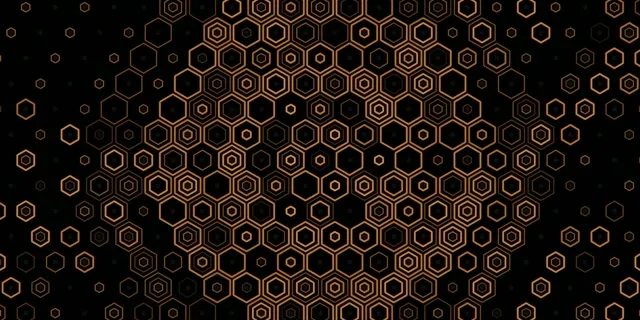 2:1 Univisium Golden Hexagon Network 60fps Screensaver Live Wallpaper