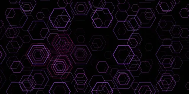 2:1 Univisium | Neon Hexagon 60fps Screensaver VJ Motion Background Loop